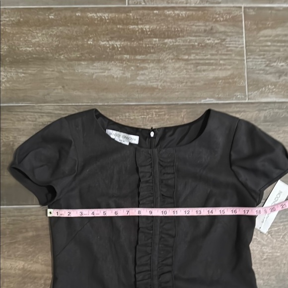 Maggy London charcoal grey Pleated Sheath Mini Dress - Picture 9 of 12